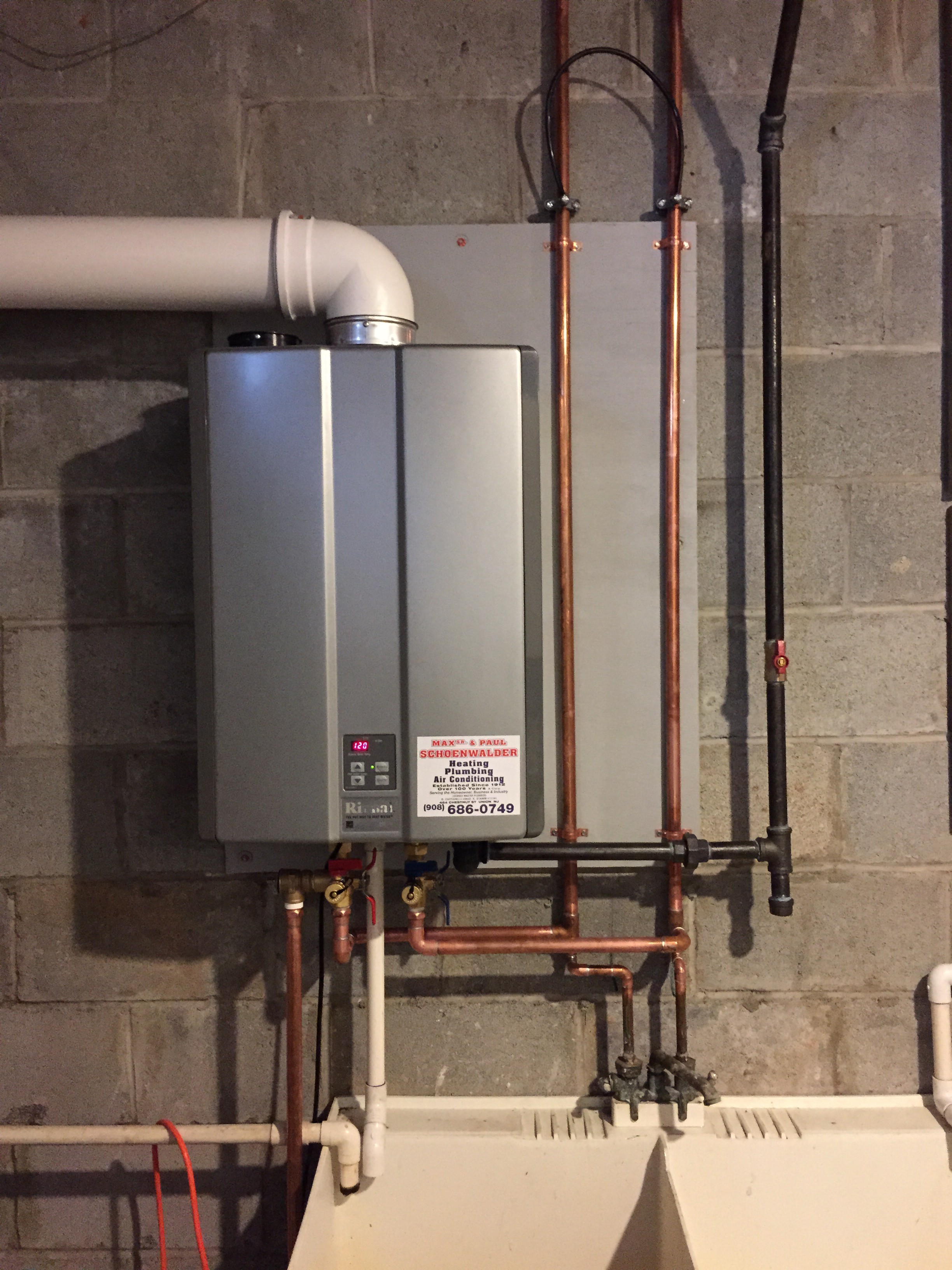 On demand/tankless water heater