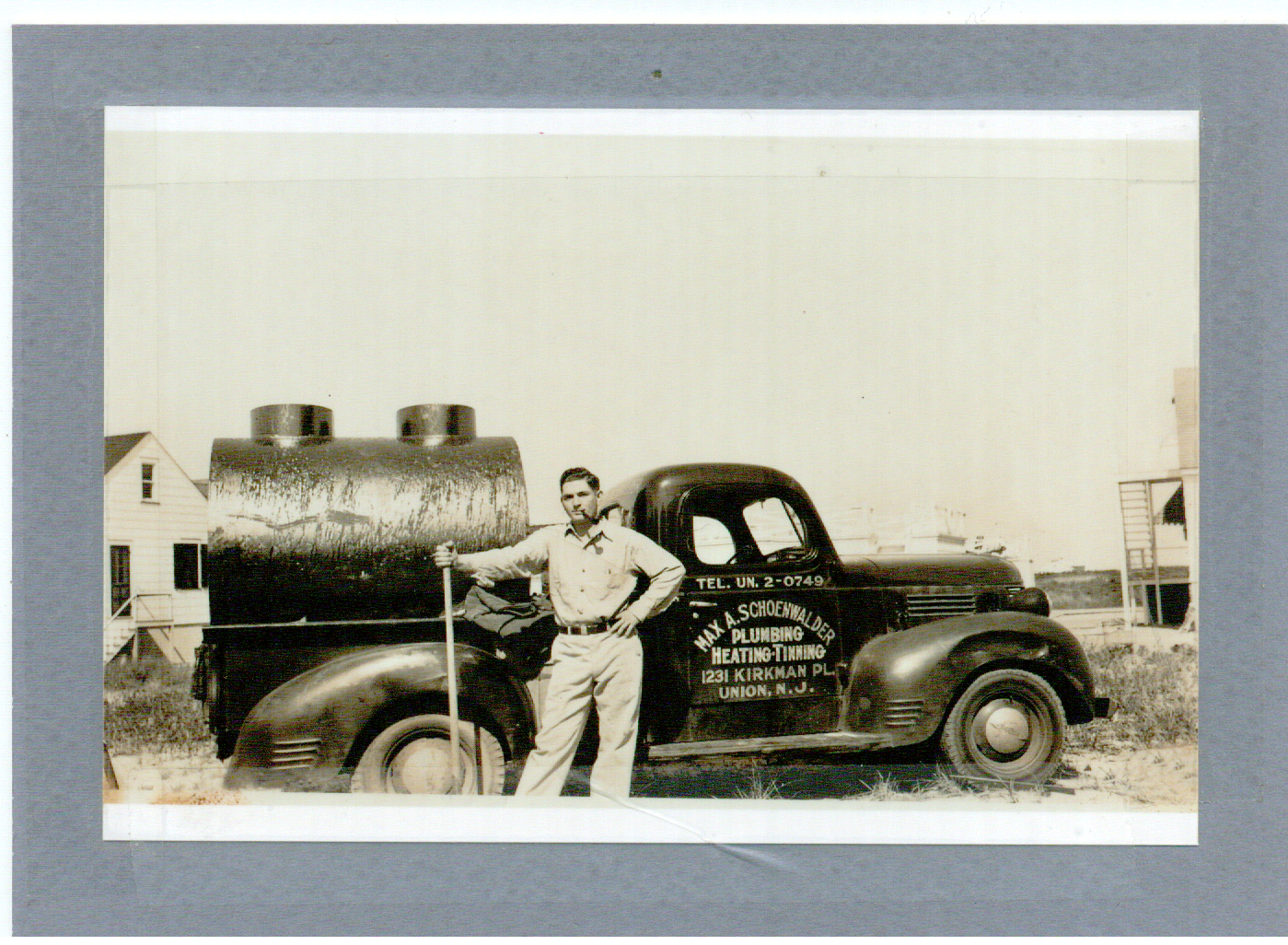 Antique Photo of Schoenwalder's Plumbing Truck